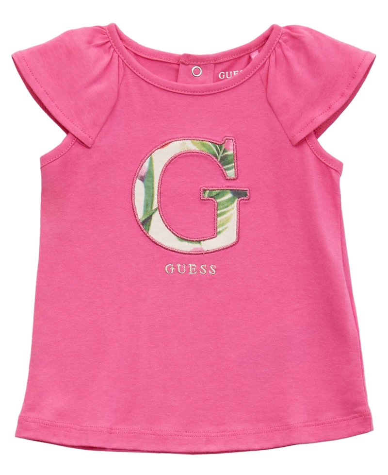 Guess Baby Girls 2-Piece Short Sleeve T-Shirt and Printed Legging Set