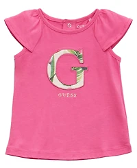 Guess Baby Girls 2-Piece Short Sleeve T-Shirt and Printed Legging Set