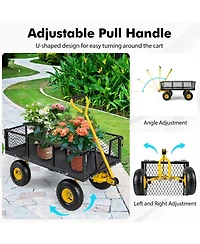 Utility Garden Wagon with 4 Removable Side Panels and 900 Load Capacity