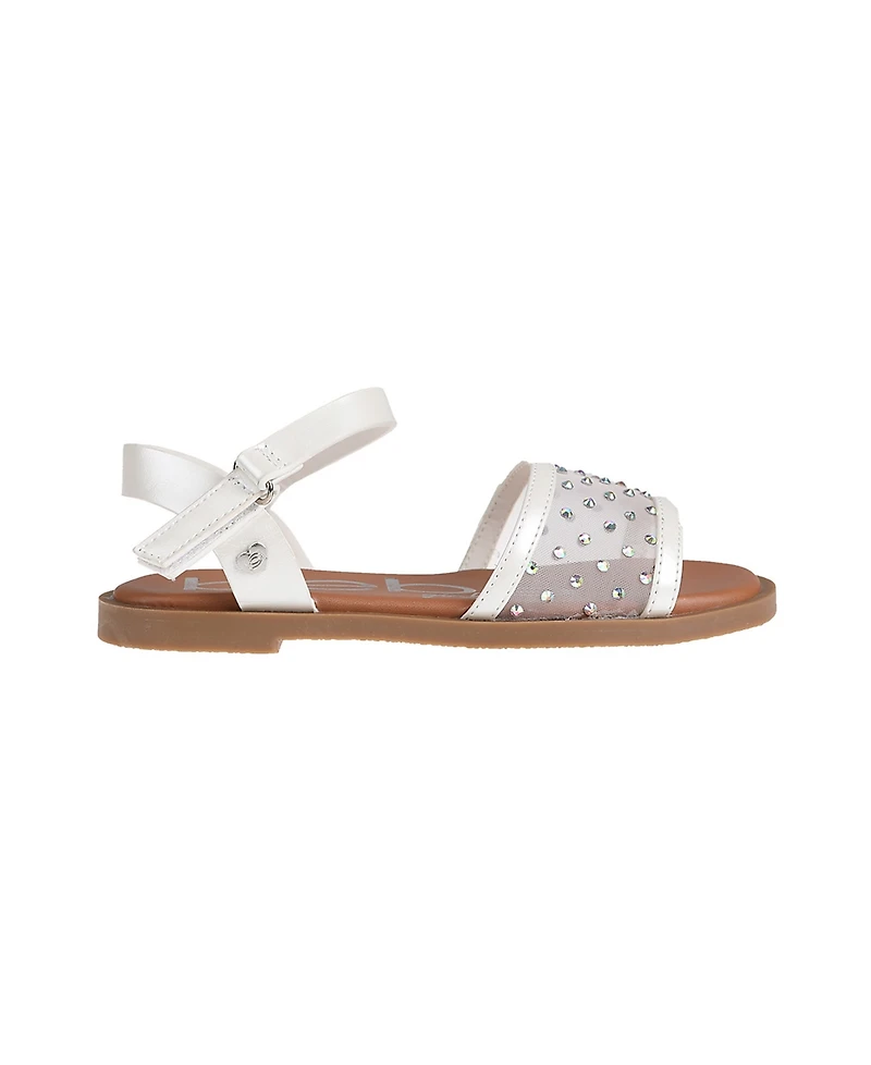 Bebe Little Girls Sparkly Fashion with Rhinestone Sandals