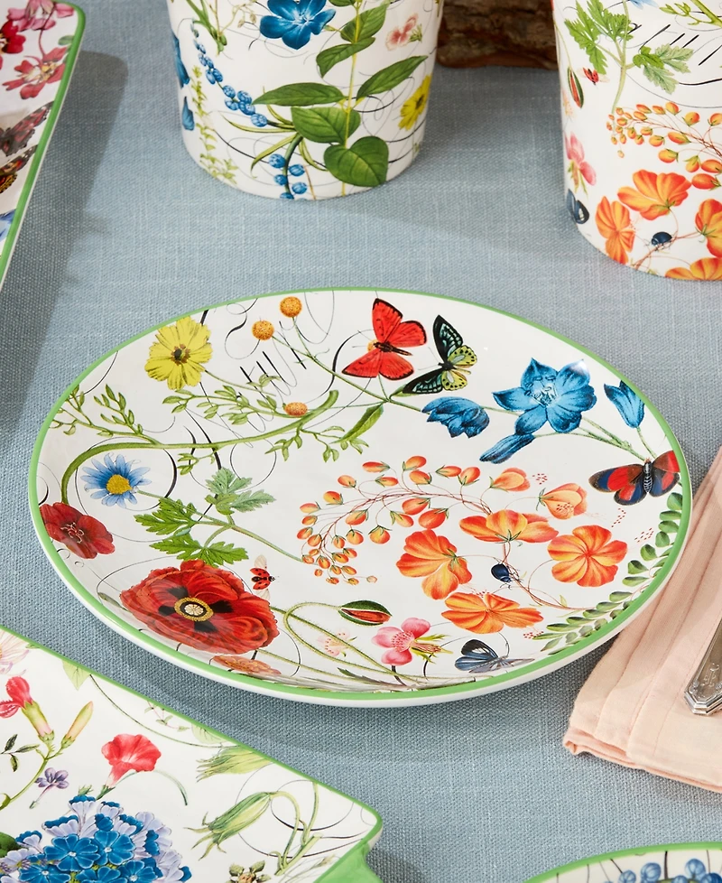 Certified International Greenhouse Dinner Plates, Set of 4, Service for 4