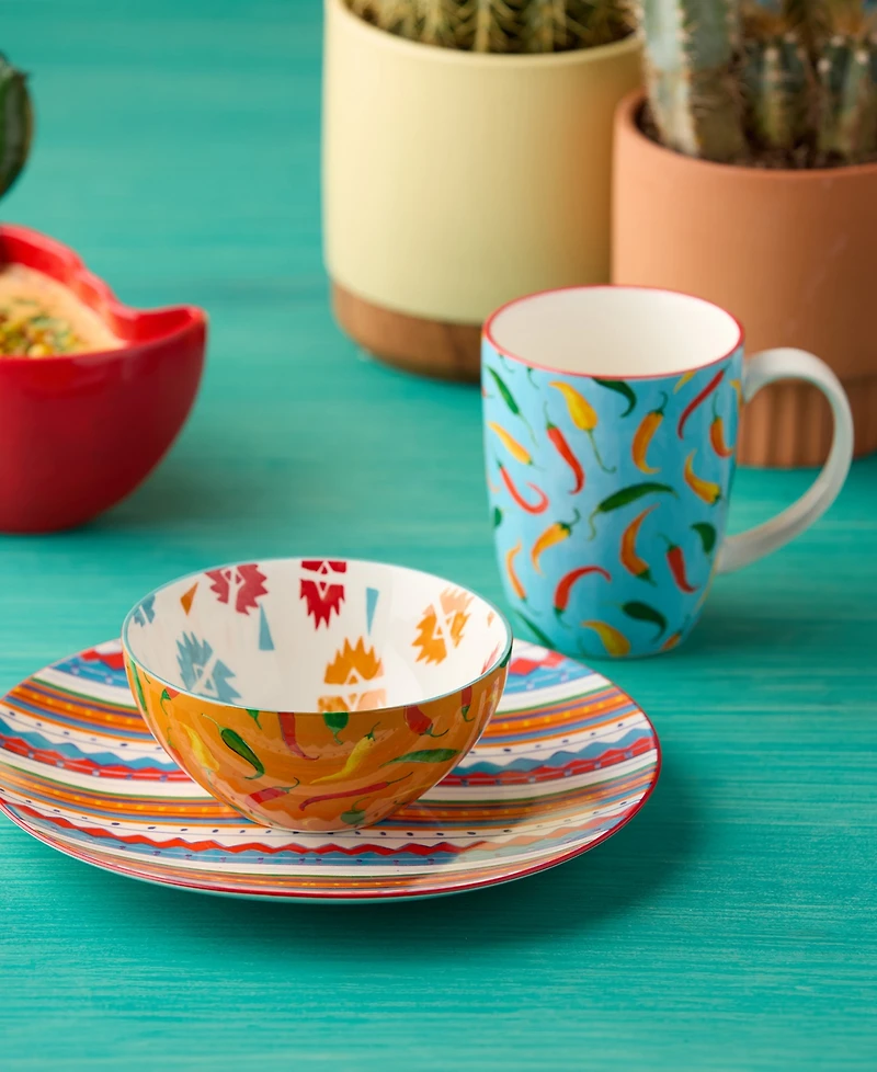Certified International Caliente Salad Plates, Set of 6, Service for 6