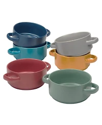 Certified International Matte Glaze Soup Crocks, Set of 6, Service for 4