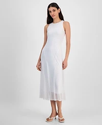 Bar Iii Women's Rhinestone Mesh Midi Dress, Exclusively at Macy's
