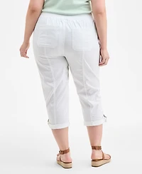 Style & Co Plus D-Ring Cuffed Capri Pants, Exclusively at Macy's