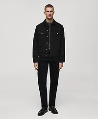 Mango Men's Pockets Detail Denim Jacket
