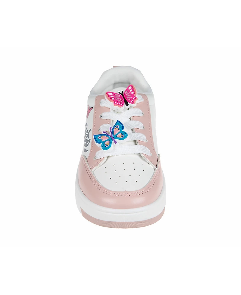 Bebe Little Girls Court with Decorative Screen Print Sneakers