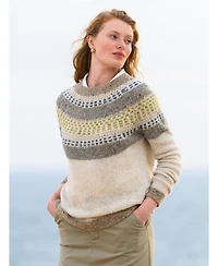 Celtic & Co. Women's Float Stitch Yoke Donegal Sweater