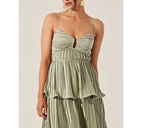 Astr the Label Women's Lupin Pleated Satin Dress