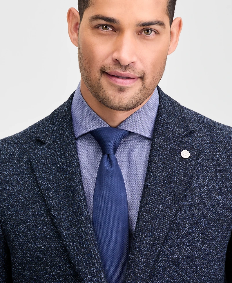 Ted by Baker Men's Modern-Fit Blue Boucle Sport Coat