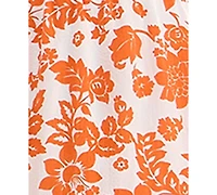 Crystal Doll Juniors' Floral-Print Bow-Back Puff-Sleeve Woven Dress