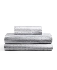 Tommy Hilfiger Printed 200-Thread Count Cotton Percale -Pc. Sheet Set