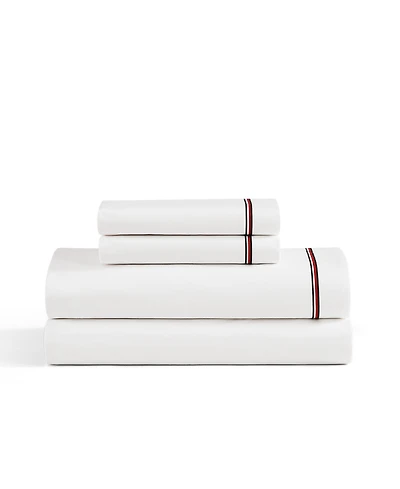 Tommy Hilfiger Printed 200-Thread Count Cotton Percale 3-Pc. Sheet Set