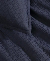 Tommy Hilfiger Monogram Matelasse 3-Pc. Duvet Cover Set