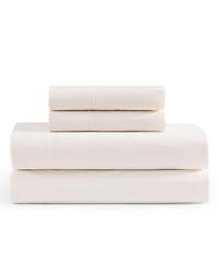 Tommy Hilfiger Solid 200-Thread Count Cotton Percale -Pc. Sheet Set