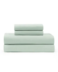 Tommy Hilfiger Solid 144-Thread Count Cotton Chambray Washed -Pc. Sheet Set