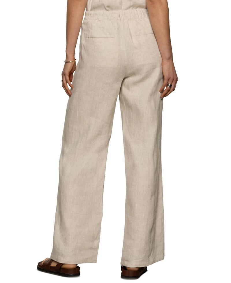 Sanctuary Women's Hopper Linen Straight-Leg Pants