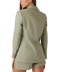 Guess Women's Camille Double-Breasted Lapel Jacket