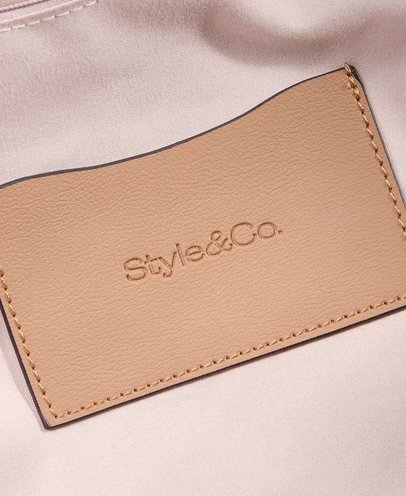 Style & Co Straw Medium 4-Poster Tote, Exclusively at Macy's