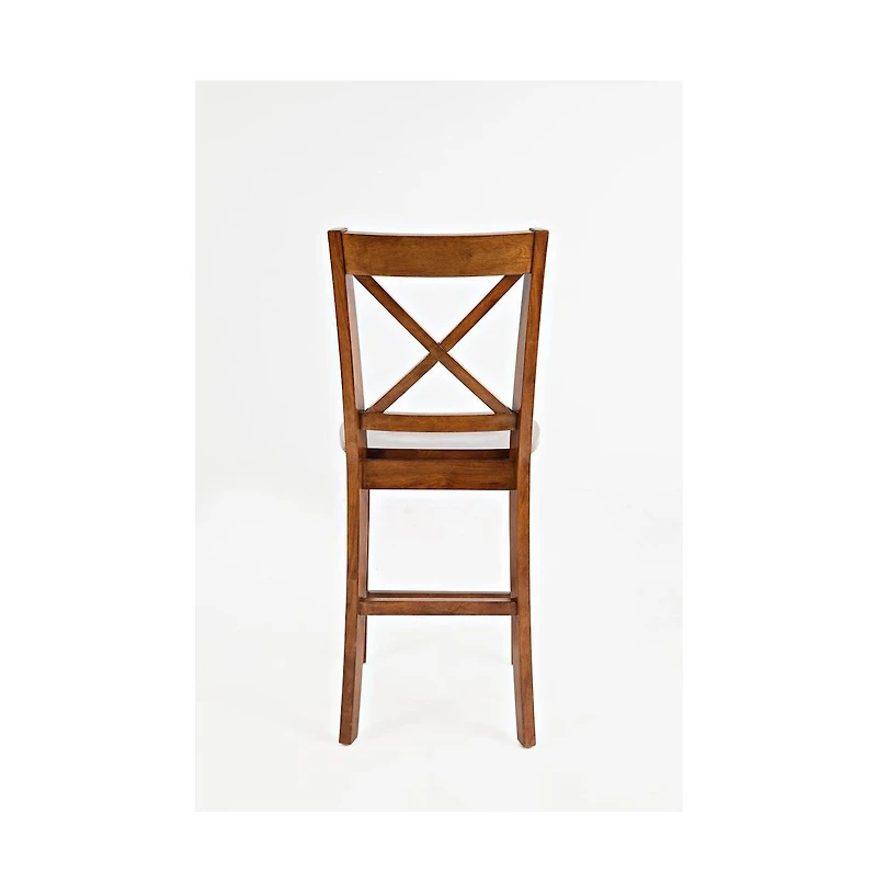 Simplicity Solid Wood Classic X-Back Counter Stool (Set of 2)