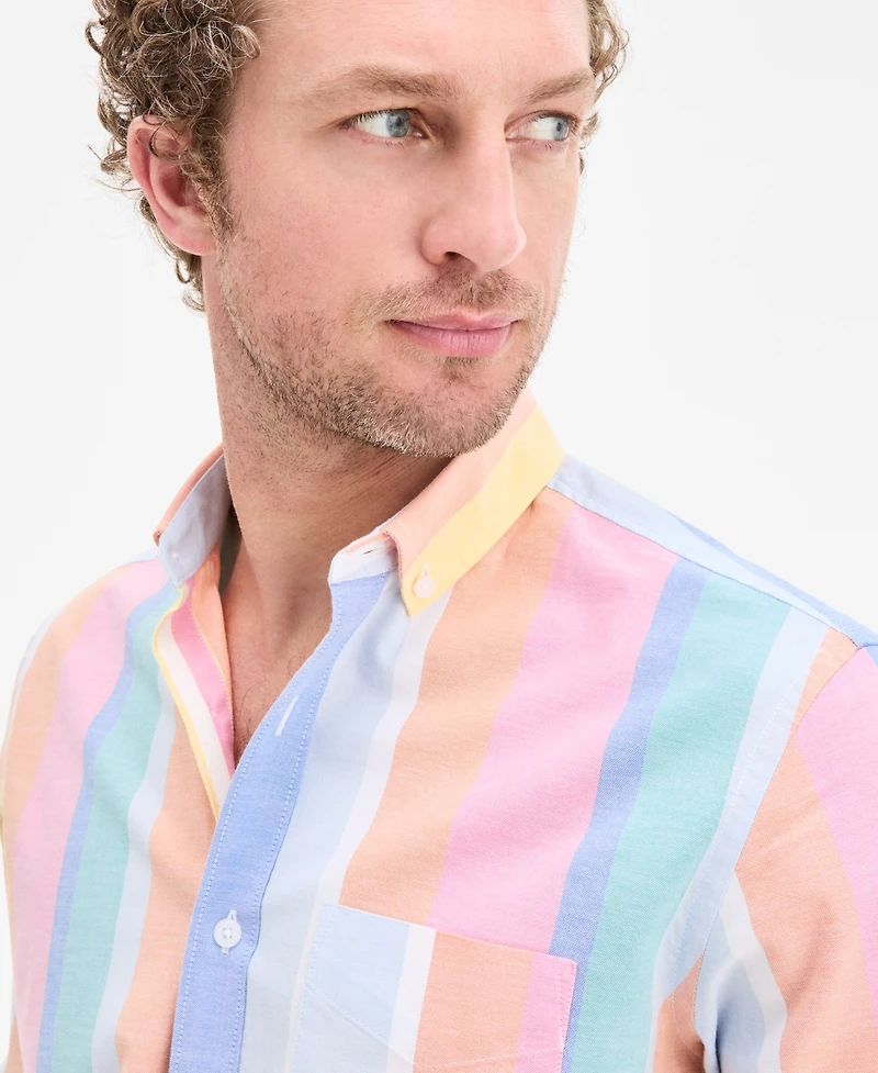 Club Room Men's Stripe Oxford Shirt, Exclusively at Macy's