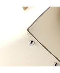 Pre-Owned Hermes Kelly 28 Handbag Light Epsom with Palladium Hardware