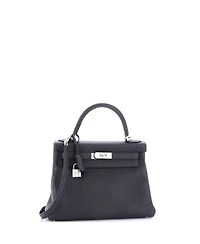 Pre-Owned Hermes Kelly Handbag Togo with Palladium Hardware