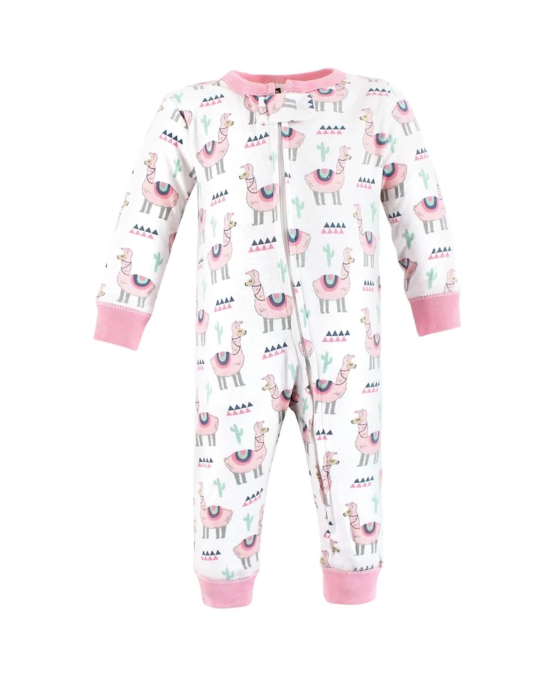 Hudson Baby Girls Cotton Sleep and Play
