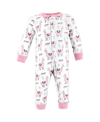 Hudson Baby Girls Cotton Sleep and Play