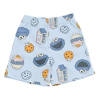 Sesame Street Little Boys Cookie Monster Waffle Knit T-Shirt and Shorts Outfit Set