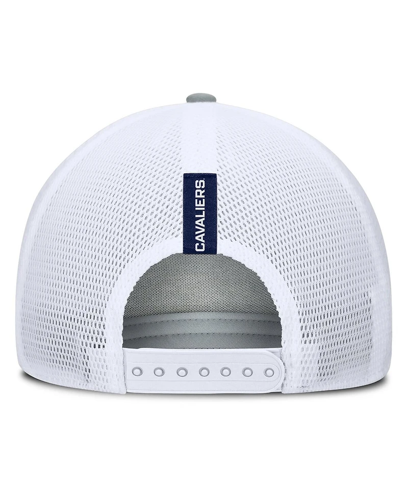 Fanatics Men's Heather Gray/Navy Virginia Cavaliers Profile Trucker Adjustable Hat
