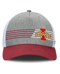 Fanatics Men's Heather Gray/Cardinal Iowa State Cyclones Profile Trucker Adjustable Hat