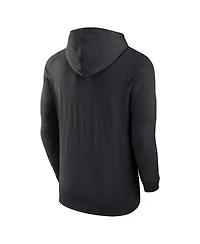 Nike Men's Heather Black Arizona Diamondbacks Authentic Collection Tri-Blend Performance Pullover Hoodie
