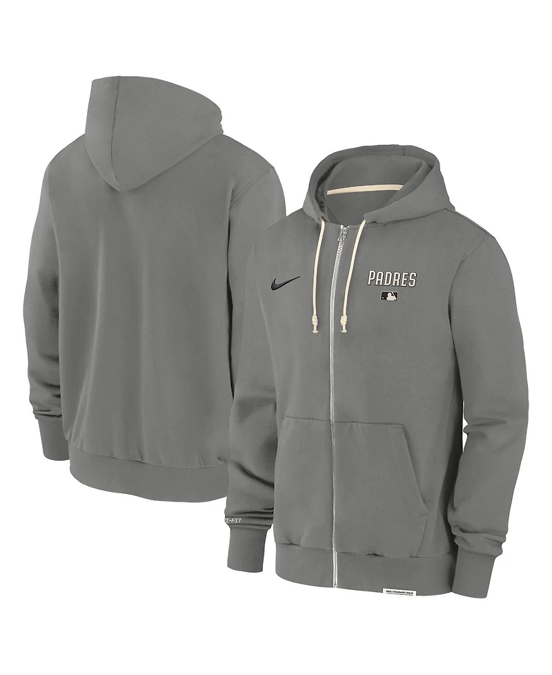 Nike Men's Charcoal San Diego Padres Authentic Collection Travel Performance Full-Zip Hoodie
