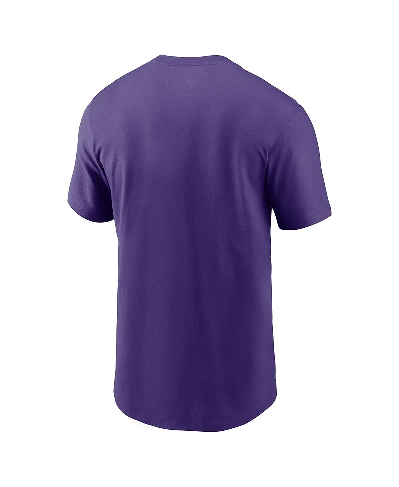 Nike Men's Purple Lsu Tigers Baseball Logo T-Shirt