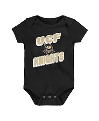 Outerstuff Newborn Gold/Black Ucf Knights Sunday Comics Bodysuit 3-Pack