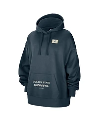 Jordan Women's Navy Golden State Warriors Courtside Statement Edition Oversize Pullover Hoodie