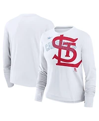 Nike Women's White St. Louis Cardinals Cooperstown Collection Long Sleeve T-Shirt