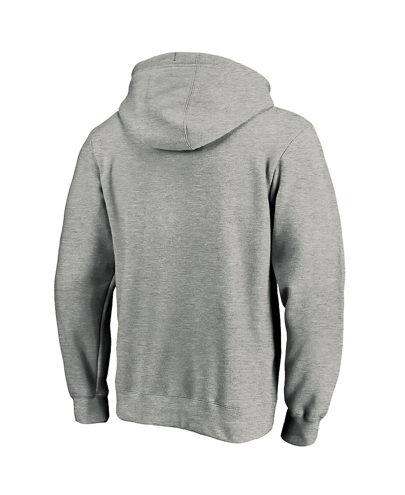 Fanatics Men's Gray Wisconsin Badgers Primary Logo Pullover Hoodie