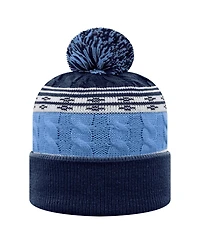 Top of the World Men's Carolina Blue North Carolina Tar Heels Altitude Cuffed with Pom Knit Hat