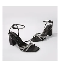 Hailie Strappy Rhinestone Heels