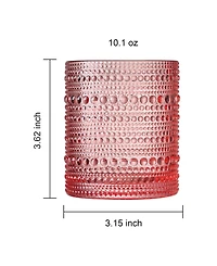 The Wine Savant Khen Vintage Hobnail Lowball Tumbler, Set of 5