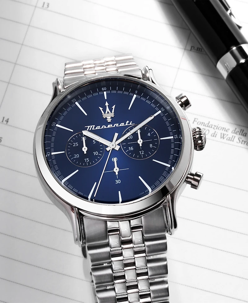 Maserati Men's Chronograph Stainless Steel Metal Band Watch, 42mm