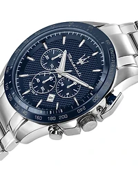 Maserati Men's Chronograph Stainless Steel Metal Band Watch, 45mm