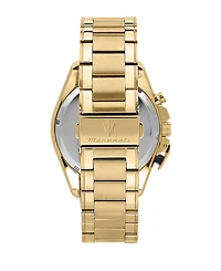 Maserati Men's Chronograph Gold Metal Band Watch, 45mm