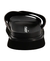 Karl Lagerfeld Paris Men's Tumbled Leather Criss Cross Sandal