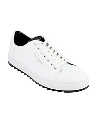 Karl Lagerfeld Paris Men's Logo Plain Toe Bit Sneakers