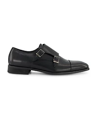Karl Lagerfeld Paris Men's Double Monk Cap Toe Dress Shoe