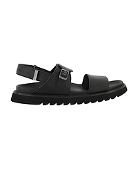 Karl Lagerfeld Paris Men's Tumbled Leather Fisherman Sandal
