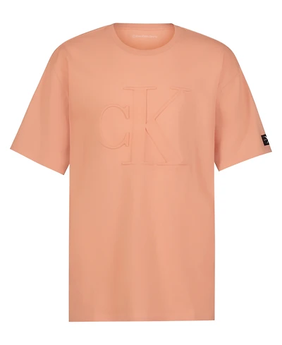Calvin Klein Big Boys Embossed Short Sleeve T-Shirt
